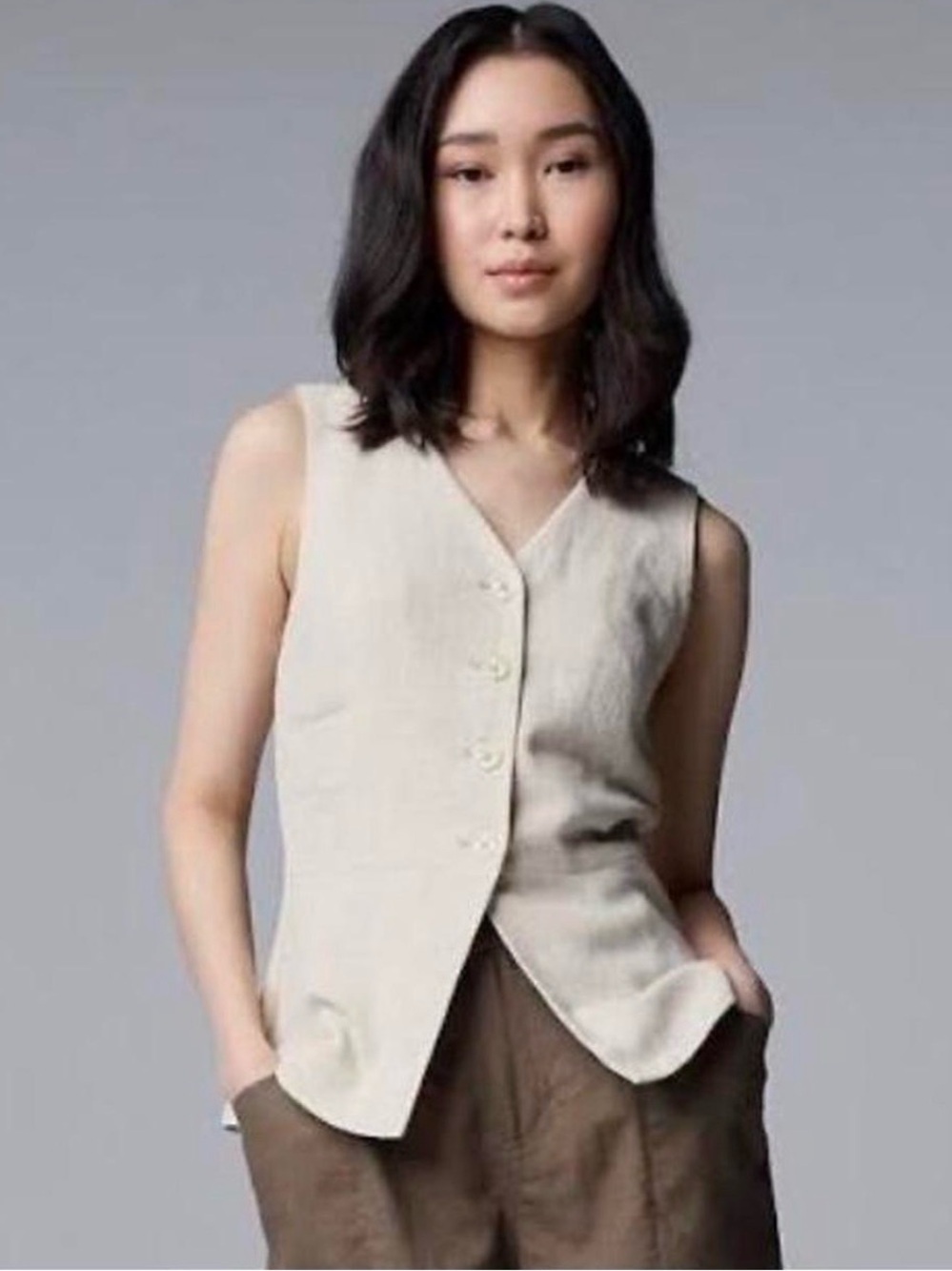 Women's Simply Vera Vera Wang V-Neck Vest Top size medium